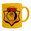 Ceramic coffee mug yellow, 330ml