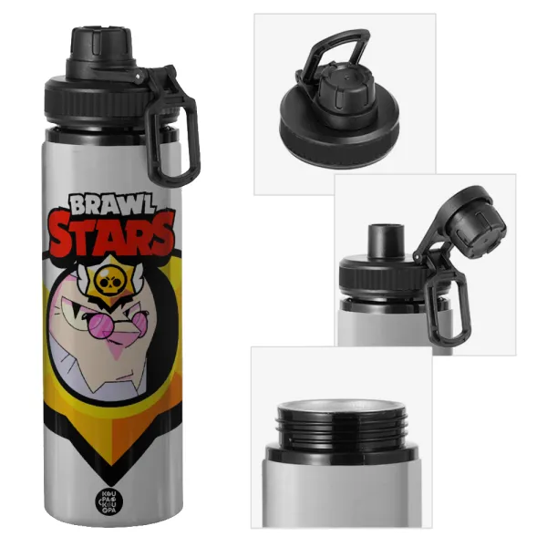 Brawl Stars Byron — Μεταλλικό παγούρι νερού με καπάκι ασφαλείας, αλουμινίου 850ml