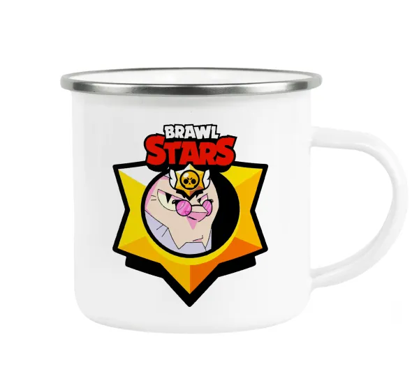 Brawl Stars Byron — Κούπα Μεταλλική εμαγιέ λευκη 360ml