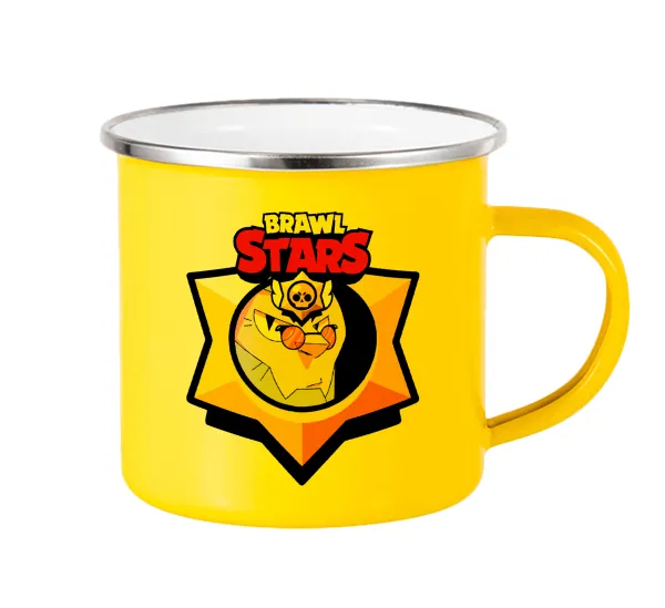 Brawl Stars Byron — Yellow Enamel Metallic Cup 360ml