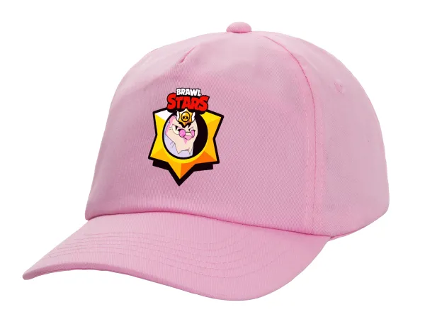 Brawl Stars Byron — Adult Baseball Cap, 100% Cotton, PINK (COTTON, ADULT, UNISEX, ONE SIZE)