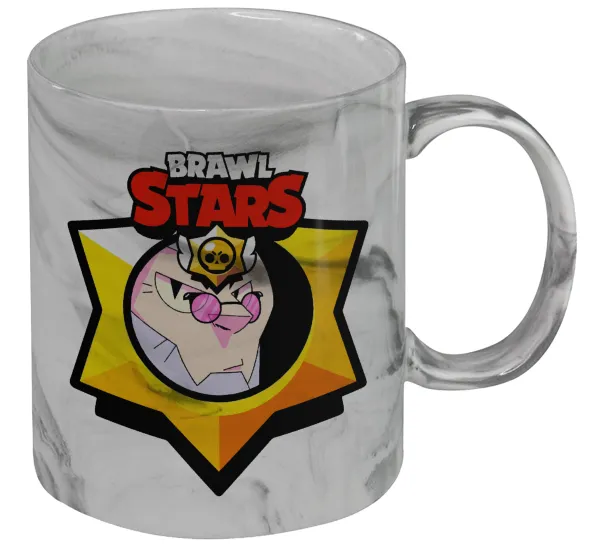 Brawl Stars Byron — Mug ceramic marble style, 330ml
