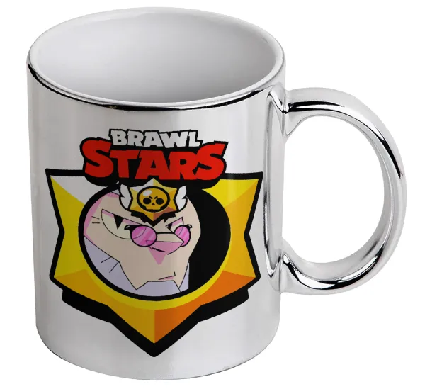Brawl Stars Byron — Κούπα κεραμική, ασημένια καθρέπτης, 330ml