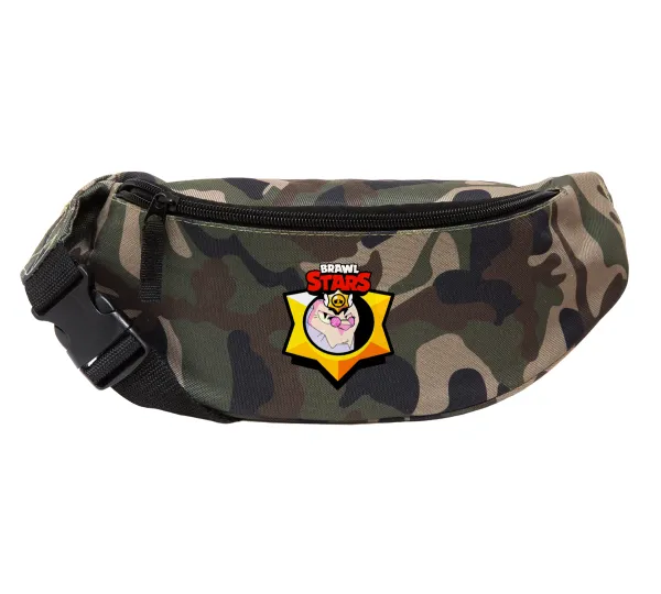 Brawl Stars Byron — Unisex waist bag (banana) in Jungle camouflage color with 2 pockets