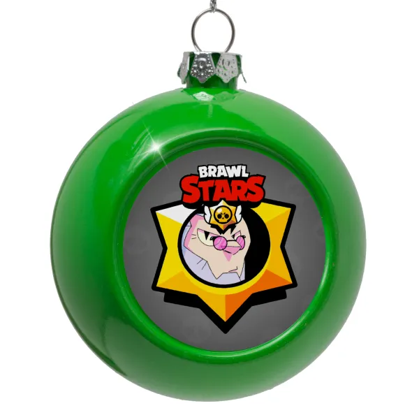 Brawl Stars Byron — Green Christmas tree ornament bauble 8cm