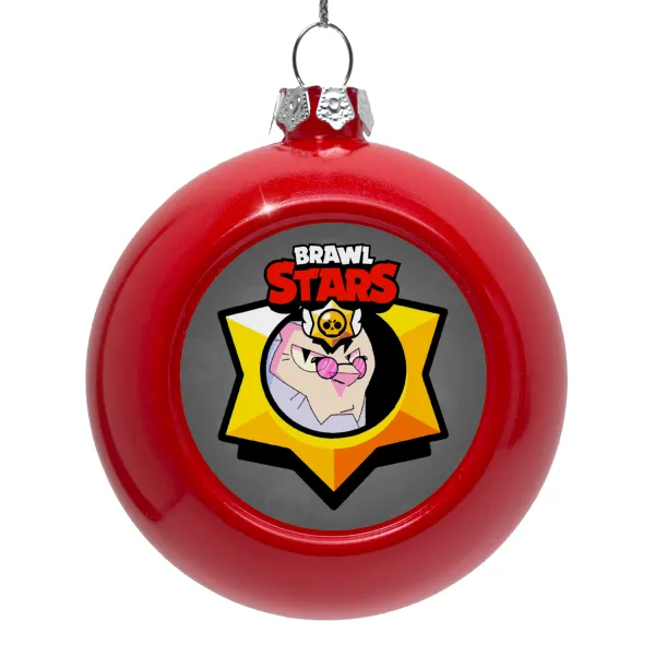 Brawl Stars Byron — Red Christmas tree ornament bauble 8cm