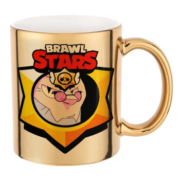 Brawl Stars Byron, Κούπα κεραμική, χρυσή καθρέπτης, 330ml