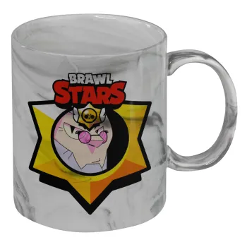 Brawl Stars Byron, Mug ceramic marble style, 330ml