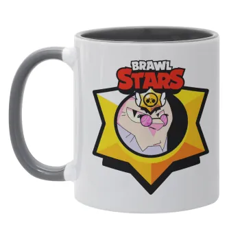 Brawl Stars Byron, Κούπα χρωματιστή γκρι, κεραμική, 330ml