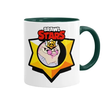 Brawl Stars Byron, Κούπα χρωματιστή πράσινη, κεραμική, 330ml