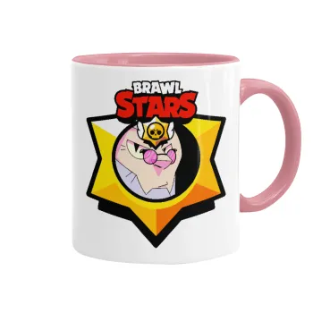 Brawl Stars Byron, Mug colored pink, ceramic, 330ml