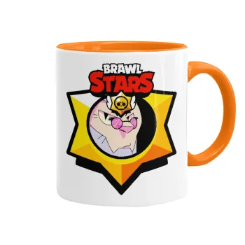 Brawl Stars Byron, Κούπα χρωματιστή πορτοκαλί, κεραμική, 330ml