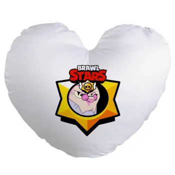 Brawl Stars Byron, Μαξιλάρι καναπέ καρδιά 40x40cm περιέχεται το  γέμισμα