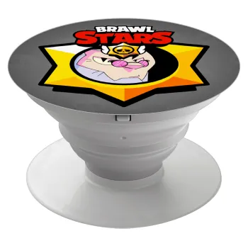 Brawl Stars Byron, Phone Holders Stand  White Hand-held Mobile Phone Holder