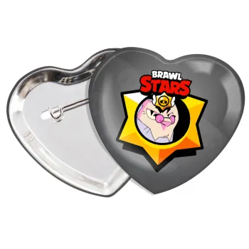 Brawl Stars Byron, Κονκάρδα παραμάνα καρδιά (57x52mm)