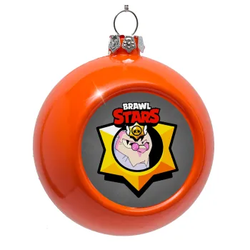 Brawl Stars Byron, Orange Christmas tree ornament bauble 8cm