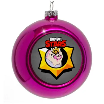 Brawl Stars Byron, Purple Christmas tree ornament bauble 8cm