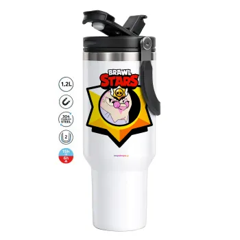 Brawl Stars Byron, Mega Tumbler με καπάκι, διπλού τοιχώματος (θερμό) 1,2L