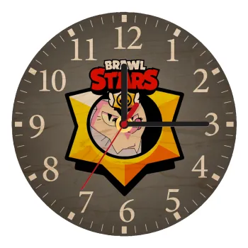 Brawl Stars Byron, Ρολόι τοίχου ξύλινο plywood (20cm)