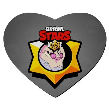 Brawl Stars Byron, Mousepad καρδιά 23x20cm