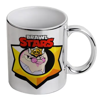 Brawl Stars Byron, Κούπα κεραμική, ασημένια καθρέπτης, 330ml