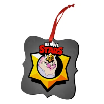 Brawl Stars Byron, Στολίδι Χριστουγεννιάτικο στολίδι polygon ξύλινο 7.5cm