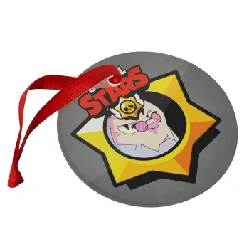 Brawl Stars Byron, Christmas ornament glass 9cm