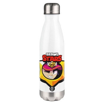 Brawl Stars Fang, Metal mug thermos White (Stainless steel), double wall, 500ml