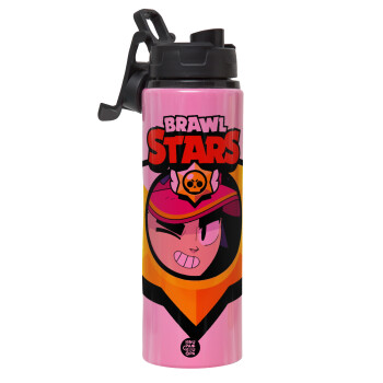 Brawl Stars Fang, Metallic water bottle with safety lid, 850ml aluminum