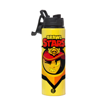 Brawl Stars Fang, Metallic water bottle with safety lid, 850ml aluminum