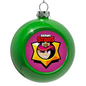 Brawl Stars Fang, Green Christmas tree ornament bauble 8cm