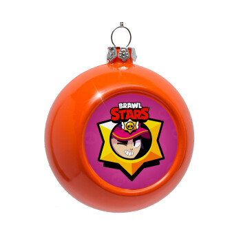 Brawl Stars Fang, Στολίδι Χριστουγεννιάτικη μπάλα δένδρου Πορτοκαλί 8cm