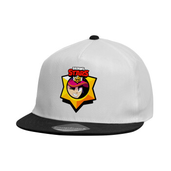 Brawl Stars Fang, Καπέλο παιδικό Flat Snapback, Λευκό (100% ΒΑΜΒΑΚΕΡΟ, ΠΑΙΔΙΚΟ, UNISEX, ONE SIZE)