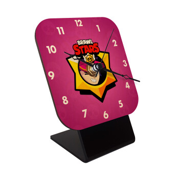 Brawl Stars Fang, Επιτραπέζιο ρολόι σε φυσικό ξύλο (10cm)