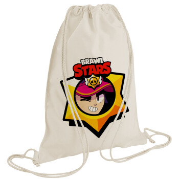 Brawl Stars Fang, Τσάντα πλάτης πουγκί GYMBAG natural (28x40cm)