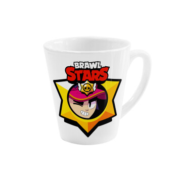 Brawl Stars Fang, Κούπα κωνική Latte Λευκή, κεραμική, 300ml