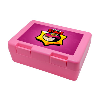 Brawl Stars Fang, Children's cookie container PINK 185x128x65mm (BPA free plastic)