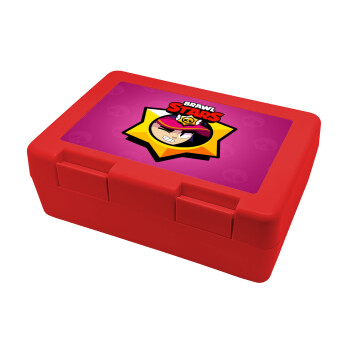 Brawl Stars Fang, Παιδικό δοχείο κολατσιού ΚΟΚΚΙΝΟ 185x128x65mm (BPA free πλαστικό)
