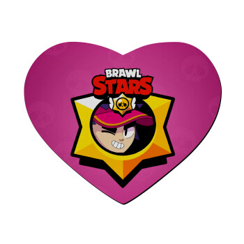 Brawl Stars Fang, Mousepad heart 23x20cm