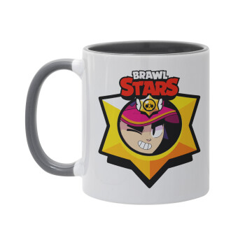 Brawl Stars Fang, Mug colored grey, ceramic, 330ml