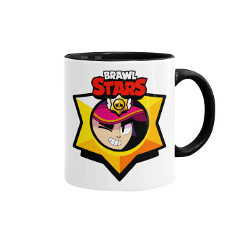 Brawl Stars Fang, Mug colored black, ceramic, 330ml