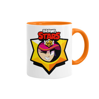 Brawl Stars Fang, Mug colored orange, ceramic, 330ml