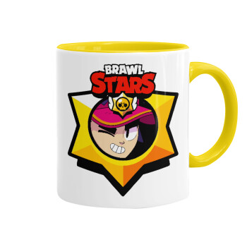 Brawl Stars Fang, Mug colored yellow, ceramic, 330ml