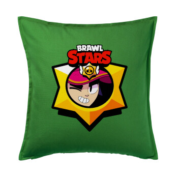 Brawl Stars Fang, Sofa cushion Green 50x50cm includes filling