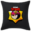Sofa cushion black 50x50cm includes filling