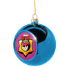 Blue Christmas tree ball ornament 8cm