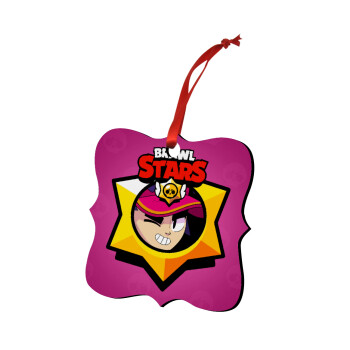 Brawl Stars Fang, Στολίδι Χριστουγεννιάτικο στολίδι polygon ξύλινο 7.5cm