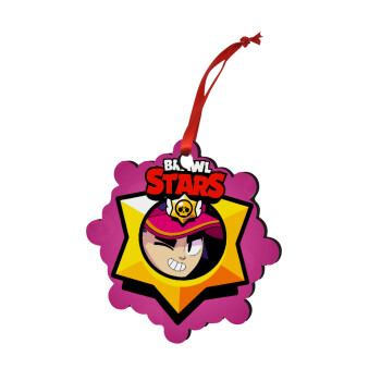 Brawl Stars Fang, Christmas ornament snowflake wooden 7.5cm