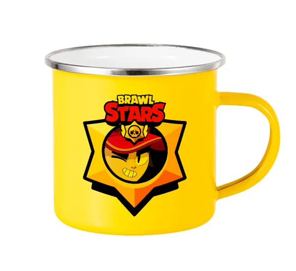 Brawl Stars Fang — Κούπα Μεταλλική εμαγιέ Κίτρινη 360ml