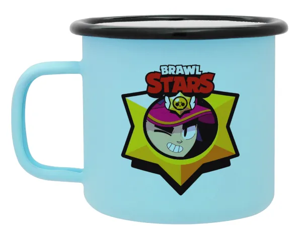 Brawl Stars Fang — Κούπα Μεταλλική εμαγιέ ΜΑΤ σιέλ 360ml